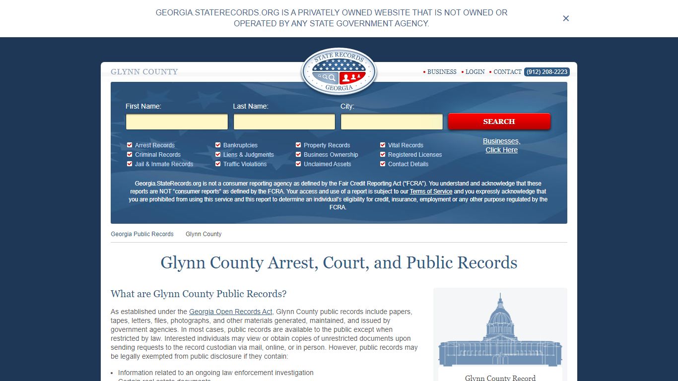 Glynn Georgia State Records | StateRecords.org