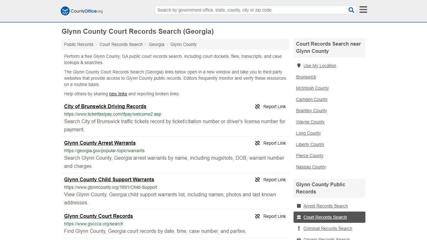 Court Records Search - Glynn County, GA (Adoptions, Criminal, Child ...
